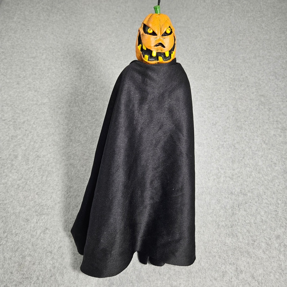 Vintage 2003 Paper Magic Group Hanging Pumpkin Head Ghoul Halloween Decor Black